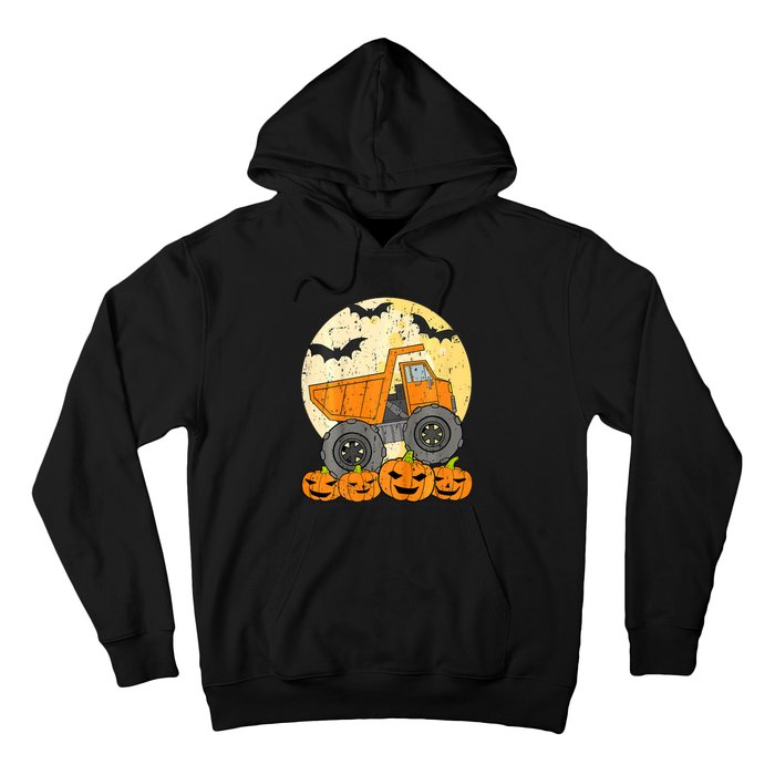 Construction Monster Truck Halloween Pumpkins Hoodie