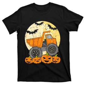 Construction Monster Truck Halloween Pumpkins T-Shirt