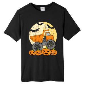 Construction Monster Truck Halloween Pumpkins Tall Fusion ChromaSoft Performance T-Shirt