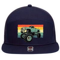 Cool Monster Truck Big Monster Trucks 7 Panel Mesh Trucker Snapback Hat