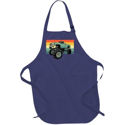 Cool Monster Truck Big Monster Trucks Full-Length Apron With Pockets