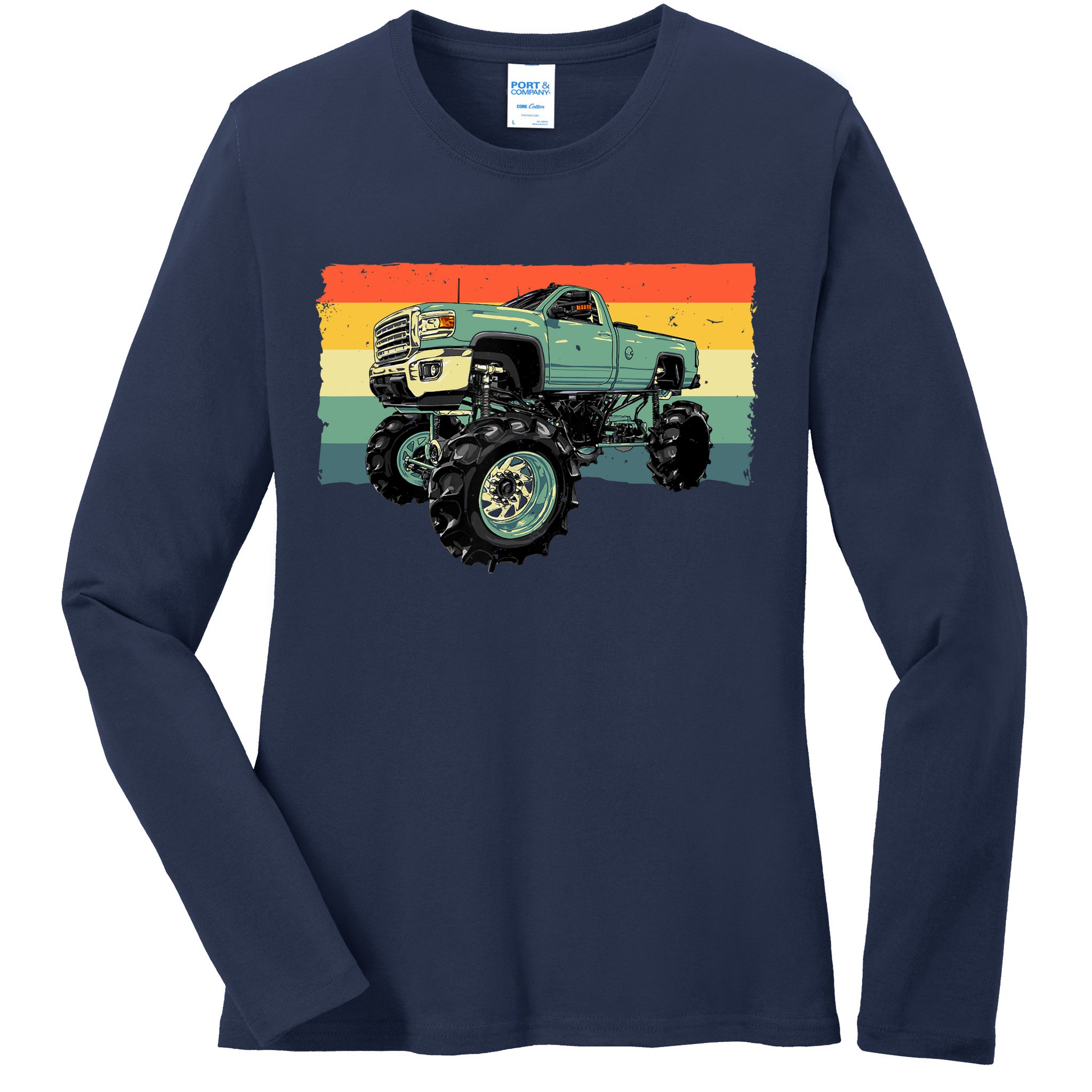 Cool Monster Truck Big Monster Trucks Ladies Long Sleeve Shirt