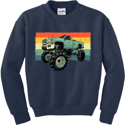Cool Monster Truck Big Monster Trucks Kids Sweatshirt