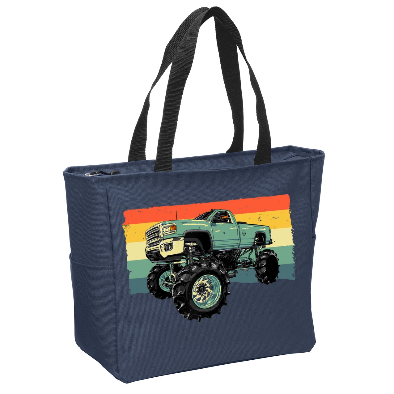 Cool Monster Truck Big Monster Trucks Zip Tote Bag