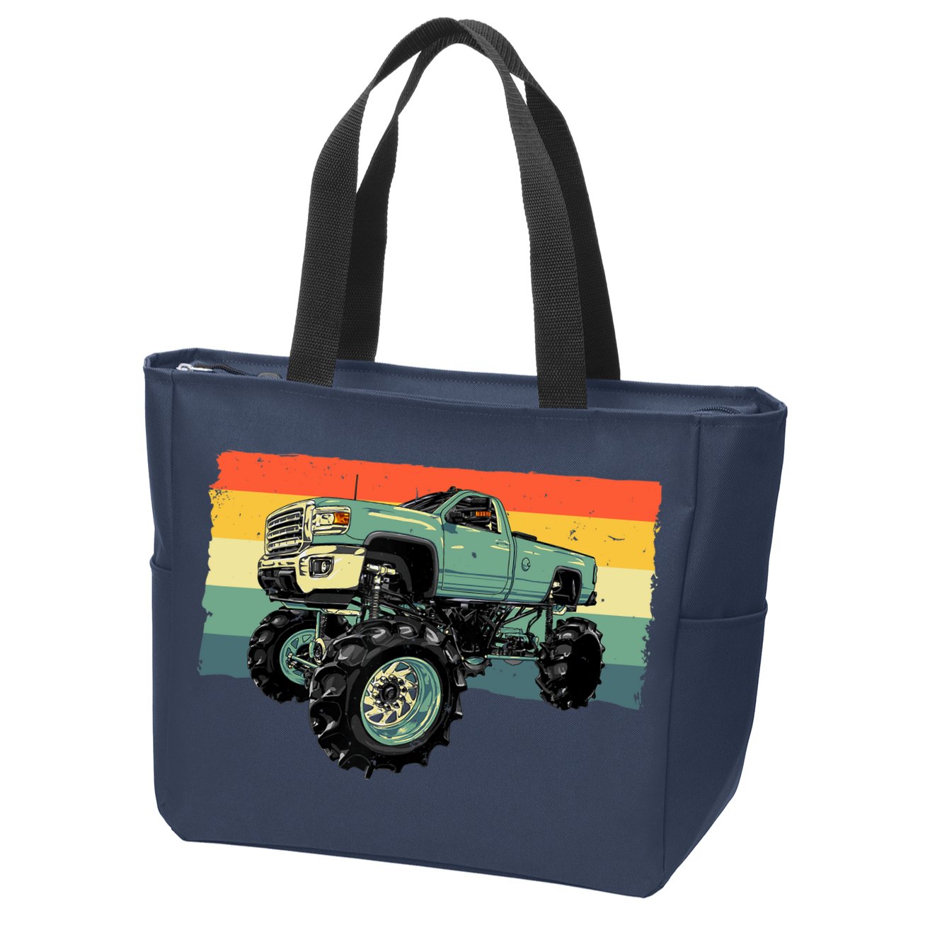Cool Monster Truck Big Monster Trucks Zip Tote Bag