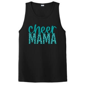 Cheer Mama Teal Leopard Print Great Gift PosiCharge Competitor Tank