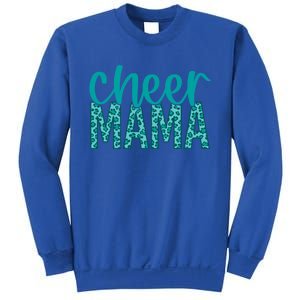 Cheer Mama Teal Leopard Print Great Gift Sweatshirt