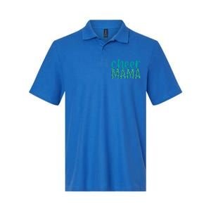 Cheer Mama Teal Leopard Print Great Gift Softstyle Adult Sport Polo