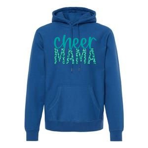 Cheer Mama Teal Leopard Print Great Gift Premium Hoodie