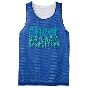 Cheer Mama Teal Leopard Print Great Gift Mesh Reversible Basketball Jersey Tank