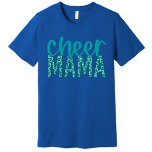 Cheer Mama Teal Leopard Print Great Gift Premium T-Shirt