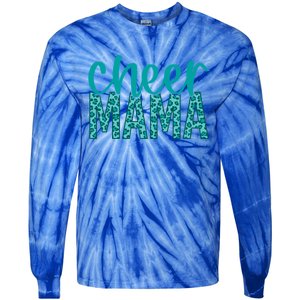 Cheer Mama Teal Leopard Print Great Gift Tie-Dye Long Sleeve Shirt