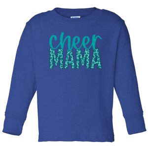 Cheer Mama Teal Leopard Print Great Gift Toddler Long Sleeve Shirt