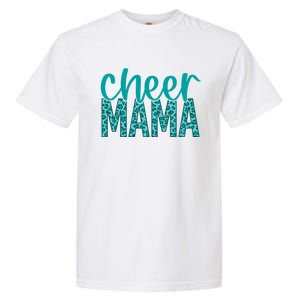 Cheer Mama Teal Leopard Print Great Gift Garment-Dyed Heavyweight T-Shirt