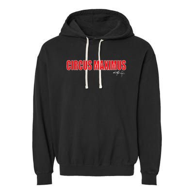 Circus Maximus Typeset Design Garment-Dyed Fleece Hoodie