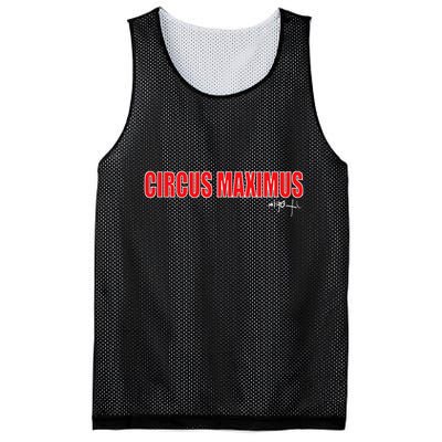 Circus Maximus Typeset Design Mesh Reversible Basketball Jersey Tank