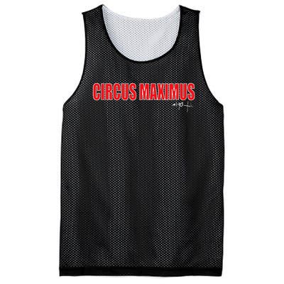 Circus Maximus Typeset Design Mesh Reversible Basketball Jersey Tank