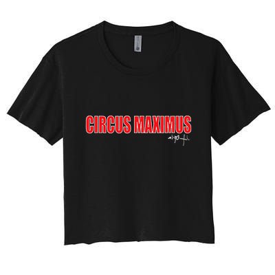 Circus Maximus Typeset Design Crop Top