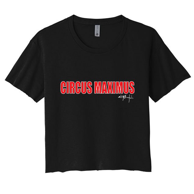 Circus Maximus Typeset Design Crop Top