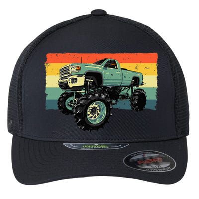 Cool Monster Truck Big Monster Trucks Flexfit Unipanel Trucker Cap