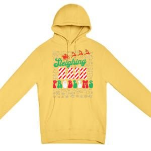 Chritmas Mathematics Teacher Student Sleighing Math Problems Premium Pullover Hoodie