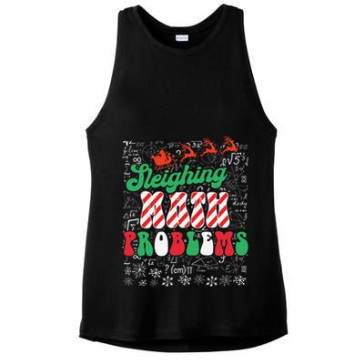 Chritmas Mathematics Teacher Student Sleighing Math Problems Ladies PosiCharge Tri-Blend Wicking Tank