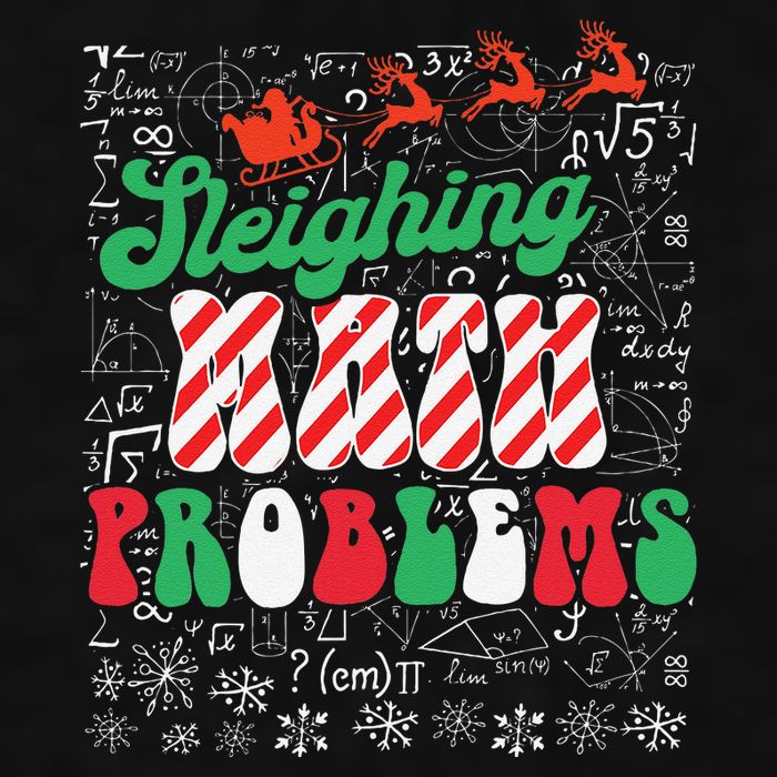 Chritmas Mathematics Teacher Student Sleighing Math Problems Ladies PosiCharge Tri-Blend Wicking Tank