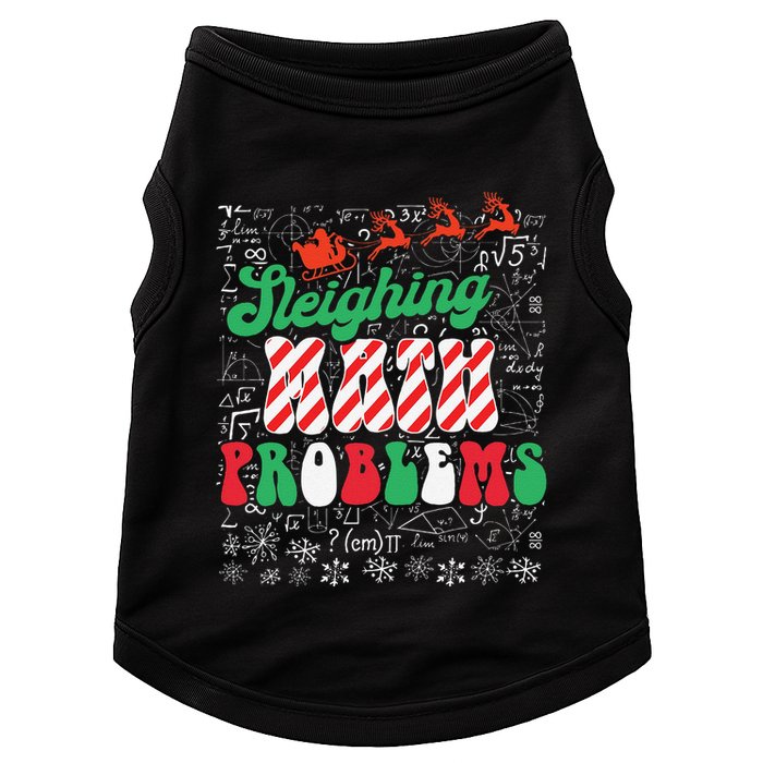 Chritmas Mathematics Teacher Student Sleighing Math Problems Doggie Tank
