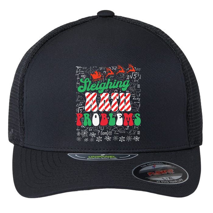 Chritmas Mathematics Teacher Student Sleighing Math Problems Flexfit Unipanel Trucker Cap