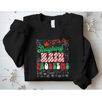 Chritmas Mathematics Teacher Student Sleighing Math Problems Sweatshirt