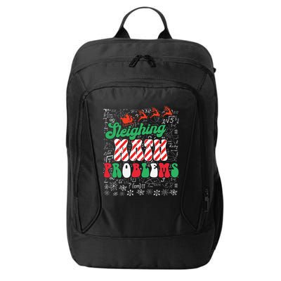 Chritmas Mathematics Teacher Student Sleighing Math Problems City Backpack