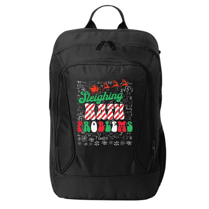 Chritmas Mathematics Teacher Student Sleighing Math Problems City Backpack