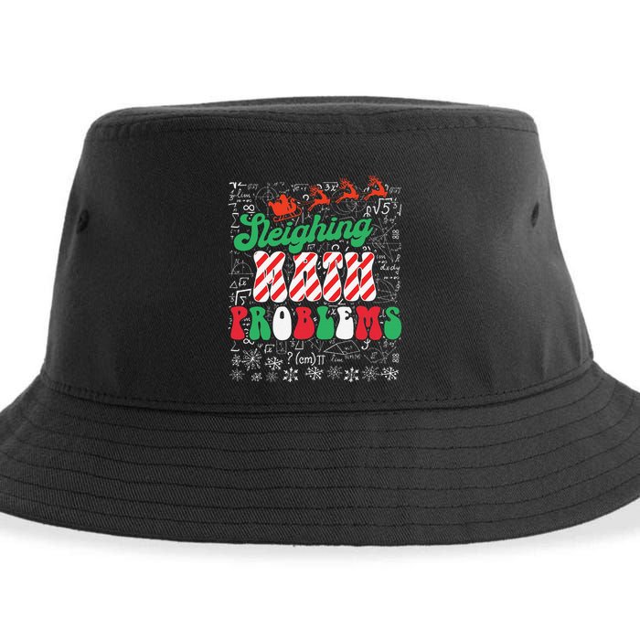 Chritmas Mathematics Teacher Student Sleighing Math Problems Sustainable Bucket Hat