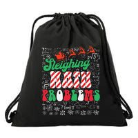 Chritmas Mathematics Teacher Student Sleighing Math Problems Drawstring Bag