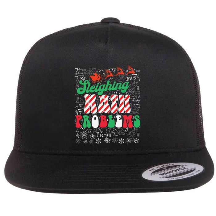 Chritmas Mathematics Teacher Student Sleighing Math Problems Flatbill Hat