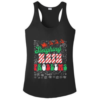 Chritmas Mathematics Teacher Student Sleighing Math Problems Ladies PosiCharge Competitor Racerback Tank