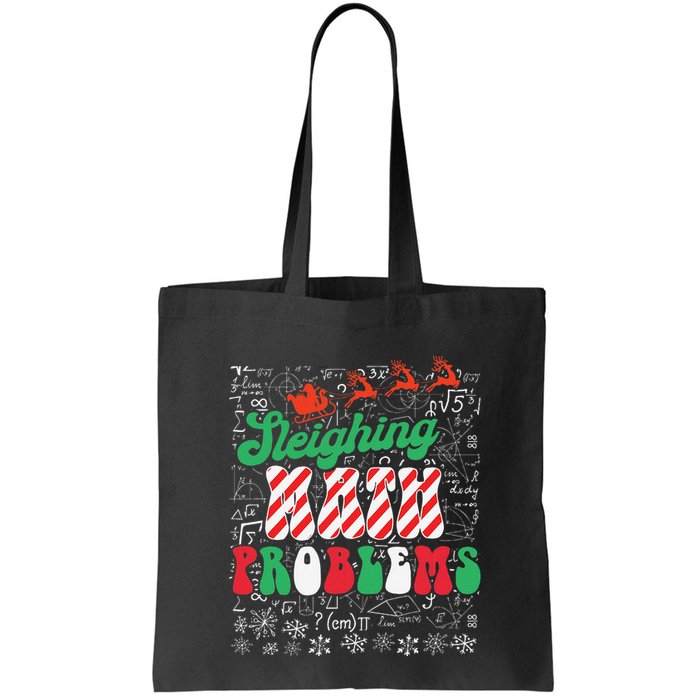 Chritmas Mathematics Teacher Student Sleighing Math Problems Bag
