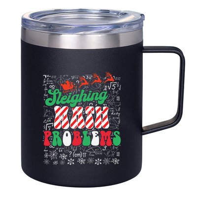 Chritmas Mathematics Teacher Student Sleighing Math Problems 12oz Stainless Steel Coffee Mug
