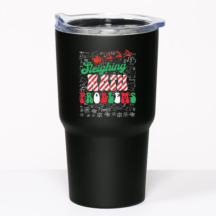 Chritmas Mathematics Teacher Student Sleighing Math Problems Tumbler