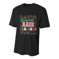 Chritmas Mathematics Teacher Student Sleighing Math Problems Youth Performance Sprint T-Shirt