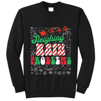 Chritmas Mathematics Teacher Student Sleighing Math Problems Tall Sweatshirt