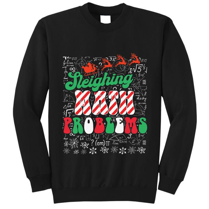 Chritmas Mathematics Teacher Student Sleighing Math Problems Tall Sweatshirt
