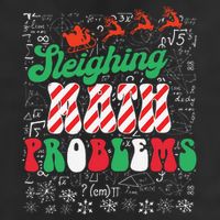 Chritmas Mathematics Teacher Student Sleighing Math Problems 25L Jumbo Tote