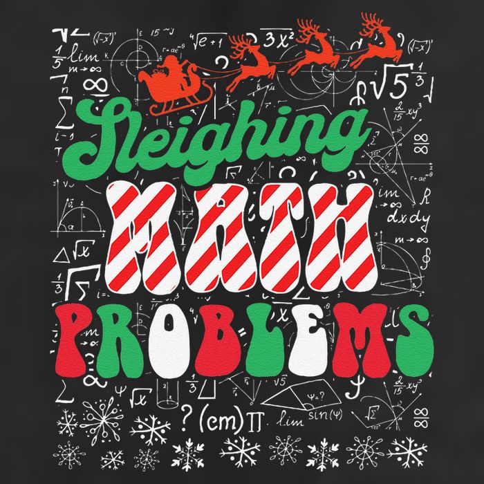 Chritmas Mathematics Teacher Student Sleighing Math Problems 25L Jumbo Tote