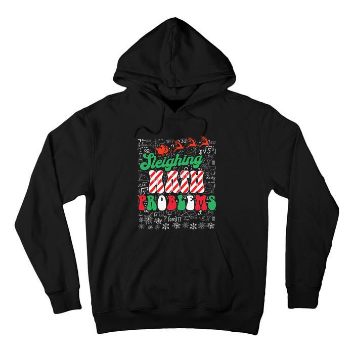 Chritmas Mathematics Teacher Student Sleighing Math Problems Tall Hoodie