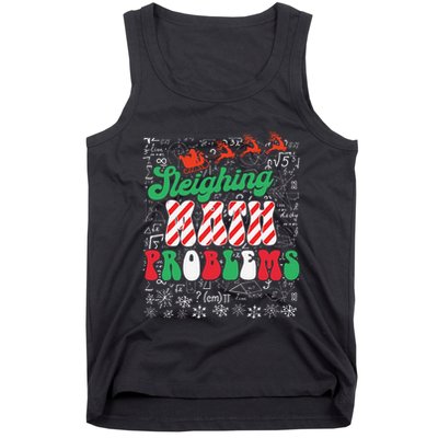 Chritmas Mathematics Teacher Student Sleighing Math Problems Tank Top