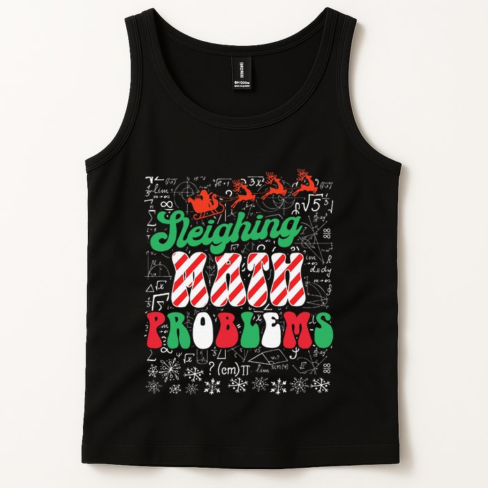 Chritmas Mathematics Teacher Student Sleighing Math Problems Tank Top