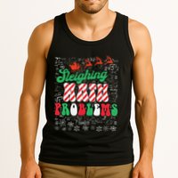Chritmas Mathematics Teacher Student Sleighing Math Problems Tank Top