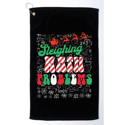 Chritmas Mathematics Teacher Student Sleighing Math Problems Golf Towel