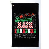 Chritmas Mathematics Teacher Student Sleighing Math Problems Golf Towel